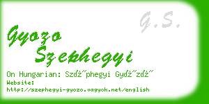 gyozo szephegyi business card